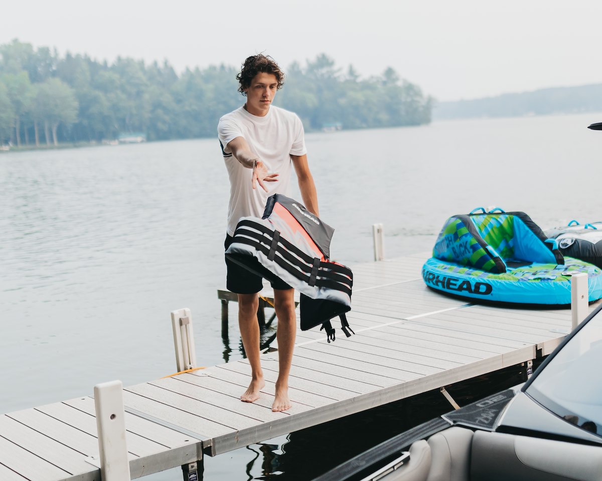 Airhead PFD - Personal Floatation Device, Fits Chest Sizes 52 in To 60 in, 2X-Large/3X-Large, Black/Grey And Orange - 30084-06-A-BR