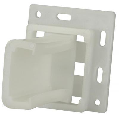 JR Products Drawer Slide Socket, Fits 2.375 in Deep, 0.437 x 0.980 in Track Opening - 70735