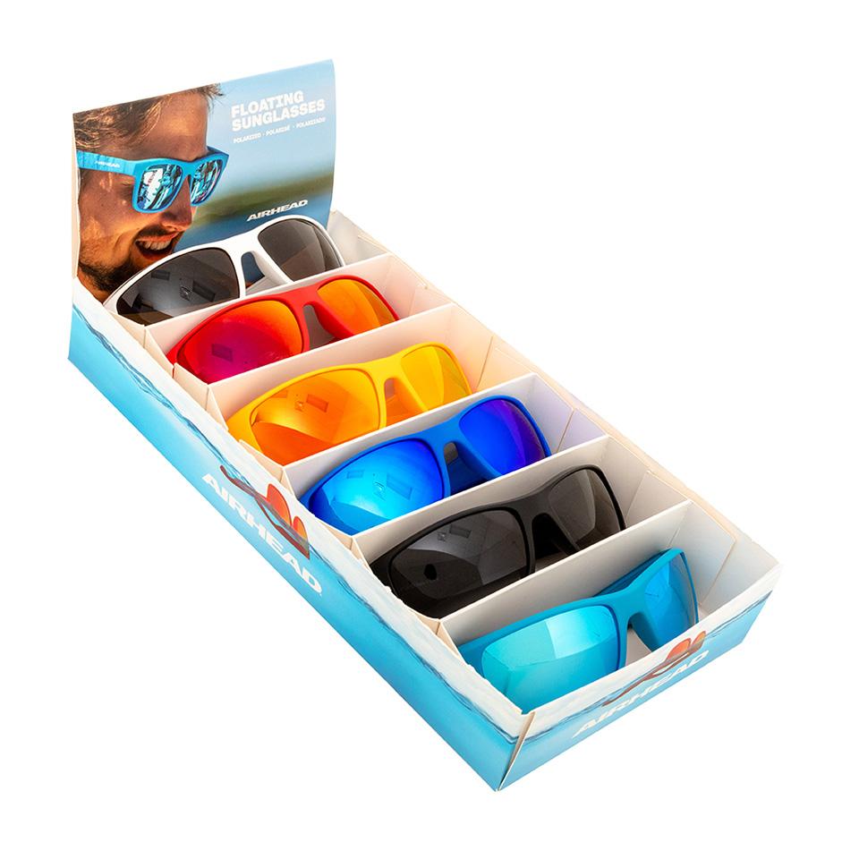 Airhead Sunglasses, With One Red/White/Blue/Orange/Black/Light Blue Sunglasses, Set Of 6 - AHFS-SWM6