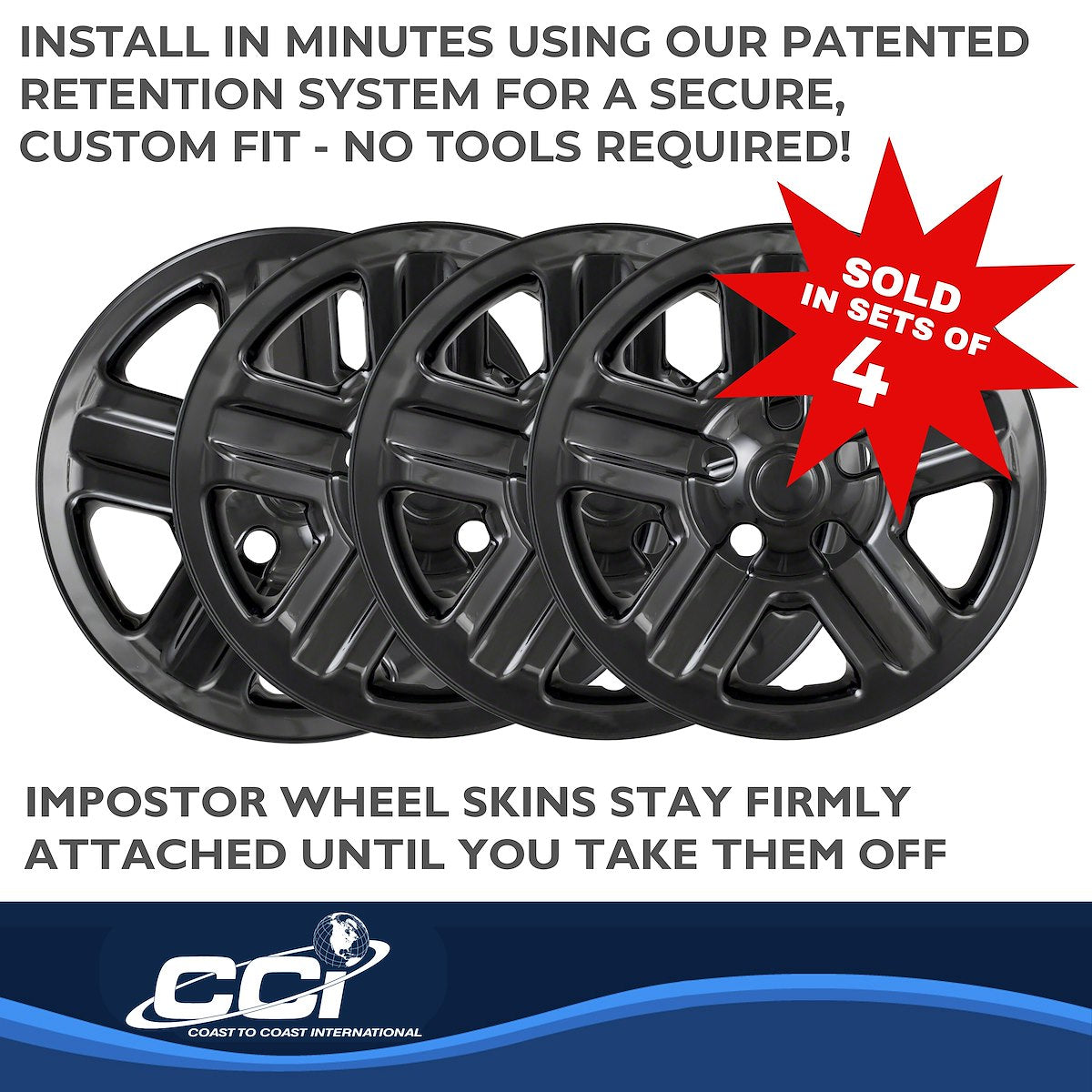 Coast2Coast Wheel Skins & Styled Wheel Covers IWCIMP76GBLK product image 4