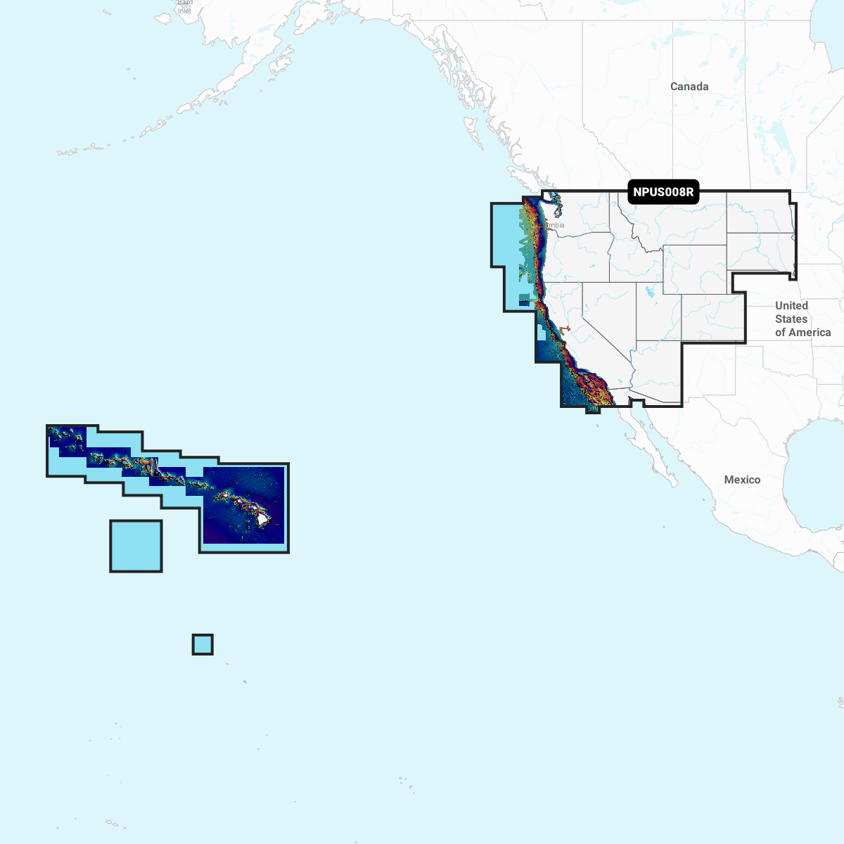 Navionics Marine Cartography, Detailed Coverage Of US West - Inland And Coastal, Region Code: NPUS008R - 010-C1371-40