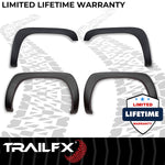 TrailFX Fender Flare, 1 in Front/1 in Rear Tire Coverage, Black Smooth Paintable Finish, Injected Polypropylene, Set Of 4 - TFC3000OE