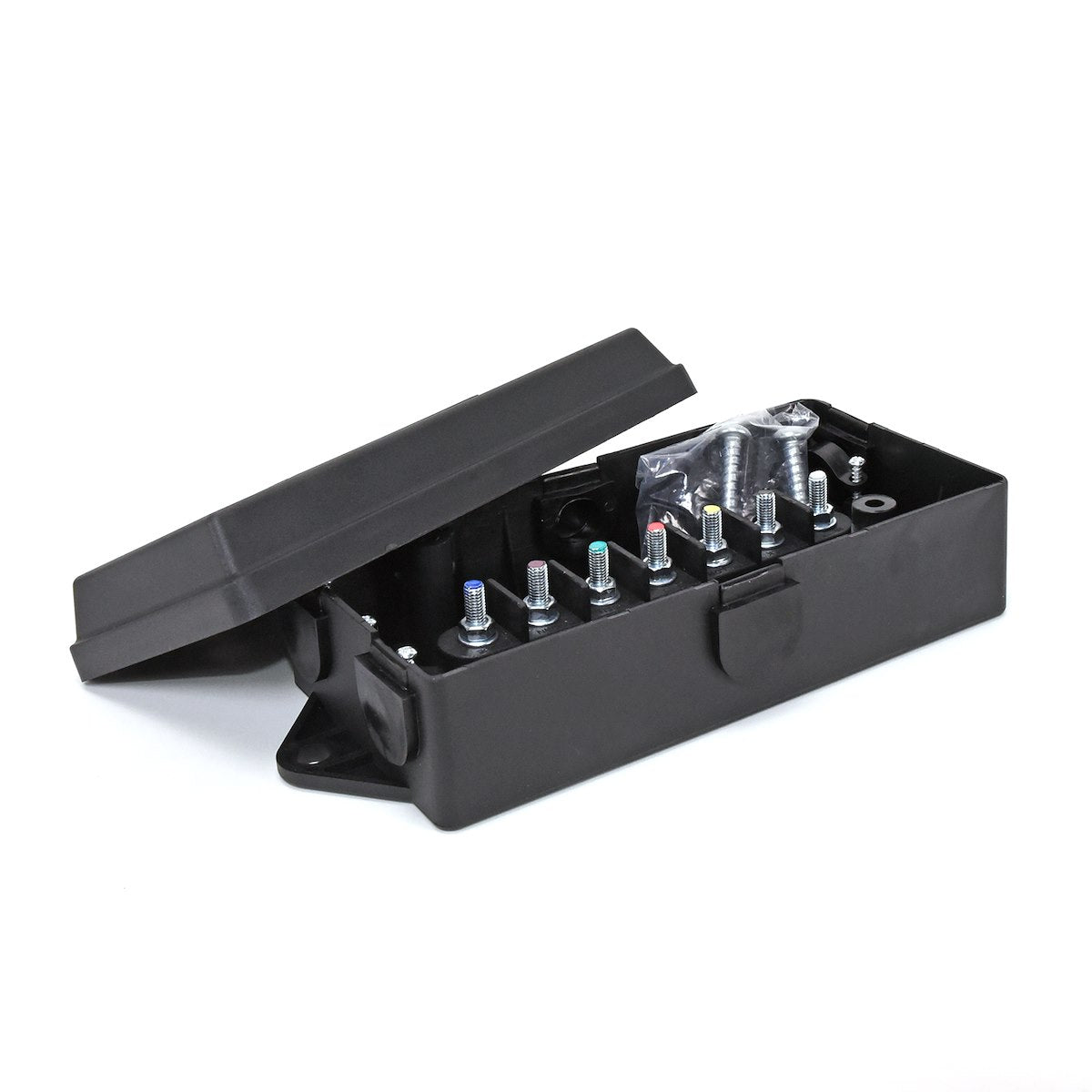 Husky Towing Wire Terminal Block, Attaches 7 Wires, 8-1/4 in Length x 3.44 in Width x 2-3/8 in Height, Black - 33200