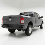 TrailFX Bumper, With 3 in LED Flush Mount Cube Light Cutouts, Black Titanium Powder Coated Steel, With Pre-Drilled Sensor Holes - RHDB002TI