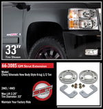 ReadyLIFT Leveling Kit Suspension, 2.25 in, Includes 2 Strut Extensions/2 Strut Spacers and Hardware - 66-3085