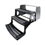 Lippert Entry Step, 3 Manual Folding Steps, 24 in Width x 7 in Depth, With 9 in Rise - 432690