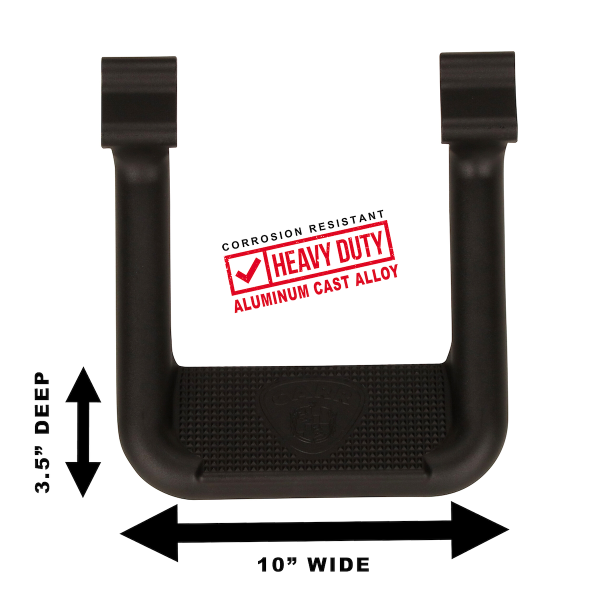 Carr Truck Step, Textured Powder Coated, Matte Black, Aluminum, Set Of 2 - 103991
