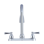 Dura Faucet Faucet, 15 in Pull Down Spout, 2 Teapot Designer Handle, Chrome Plated/Plastic - DF-PK350L-CP