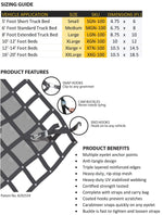 Gladiator Cargo Nets Exterior Cargo Net, 6.75 ft Width x 8 ft Length, 73 in x 89 in Mesh Coverage - MGN-100