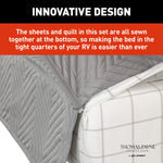 Lippert Bed Sheet, Easy Zzzs  Series, Gray Checkered - 2022107819