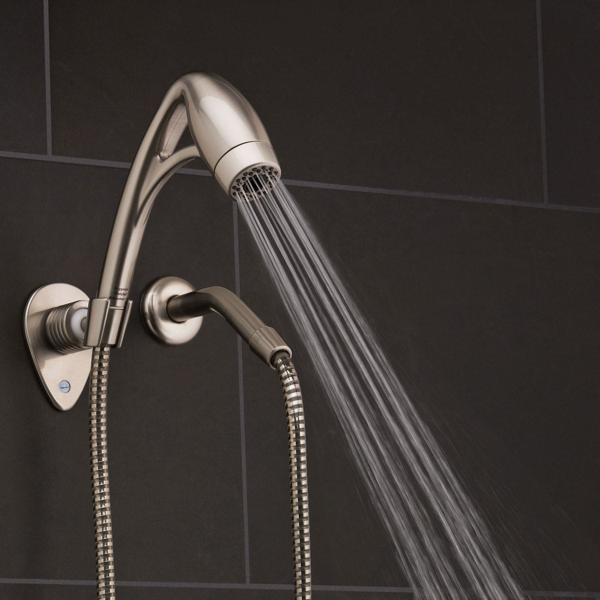 Oxygenics/ ETL Shower Head, Hand Held With 72 in Hose, With 3 Function Spray Settings, 2 in Outer Diameter - 25488