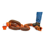 Camco Sewer Hose, 15 ft Extended Length, 3 in Diameter, Black Hose - 39861