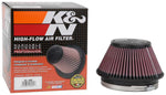 K&N Air Filter, Red, Round Tapered, 6 in Flange Inside Diameter x 1 in Flange Length - RU-4600