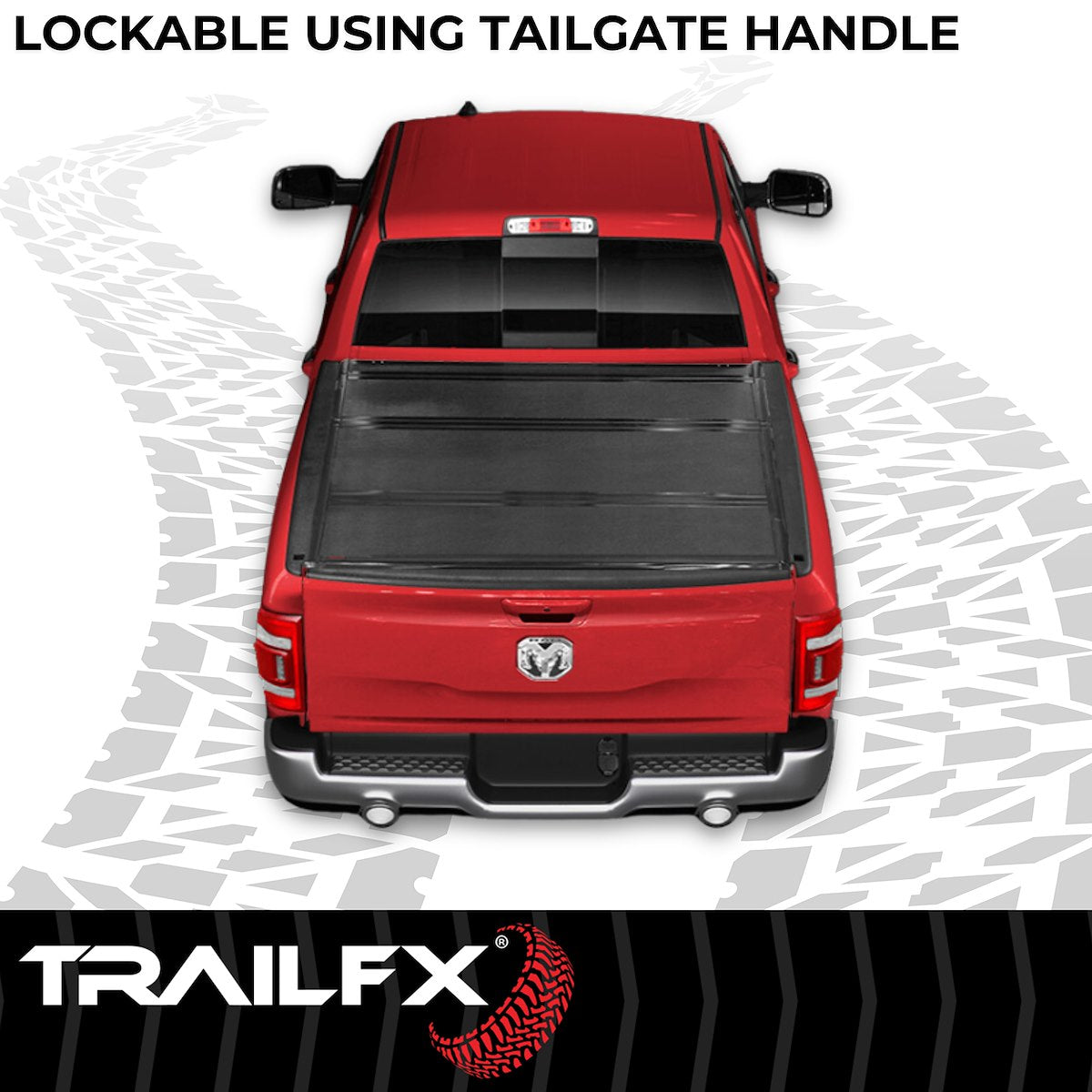 TrailFX Tonneau Cover, HF3 Pro Hard Tri-Fold, 3 Folds/3 Panels, 3 Riding Positions - TFX2703
