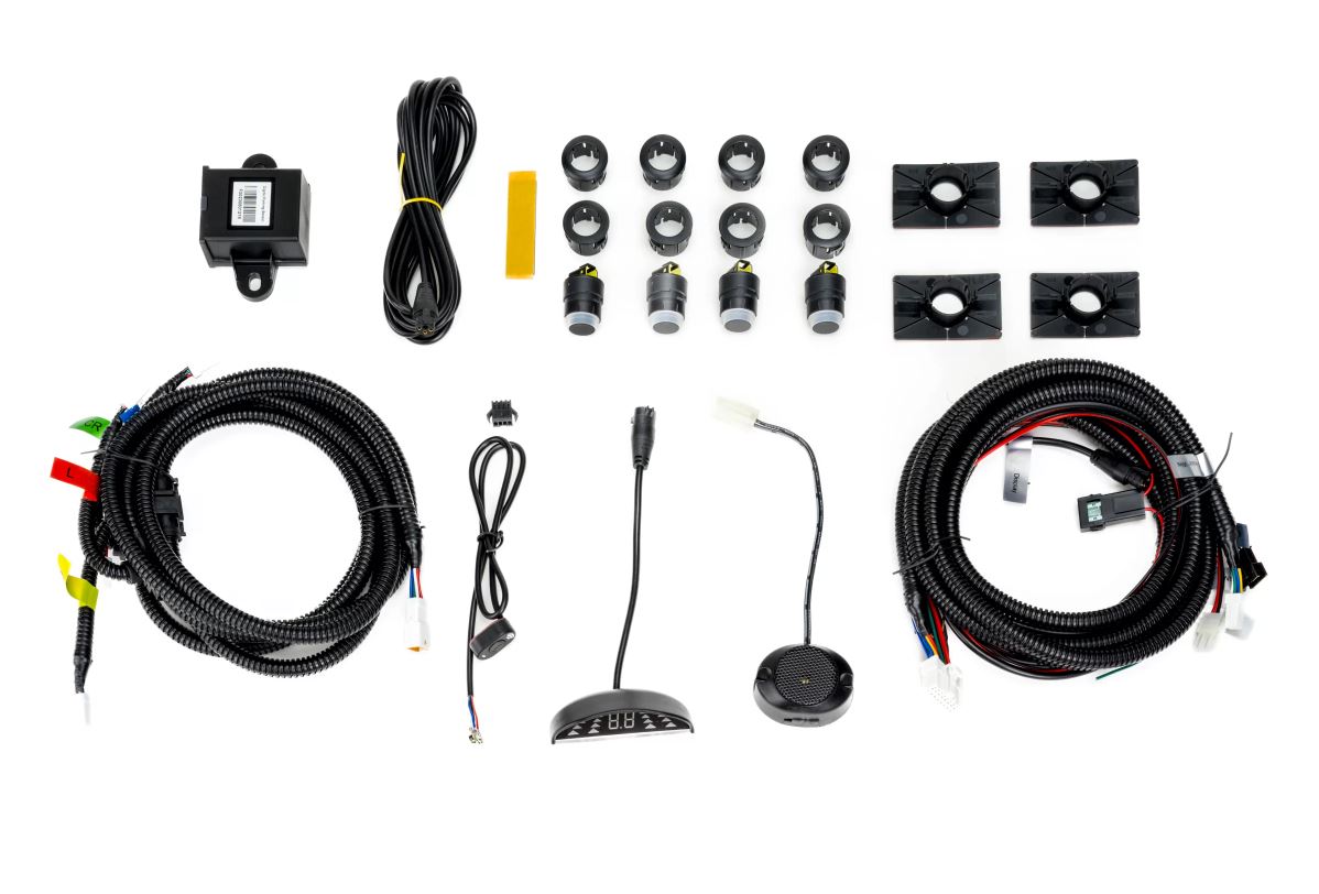 BrandMotion Parking Aid System, With 4 Ultrasonic Sensors, With Distance Readout LED Display - 9002-3010