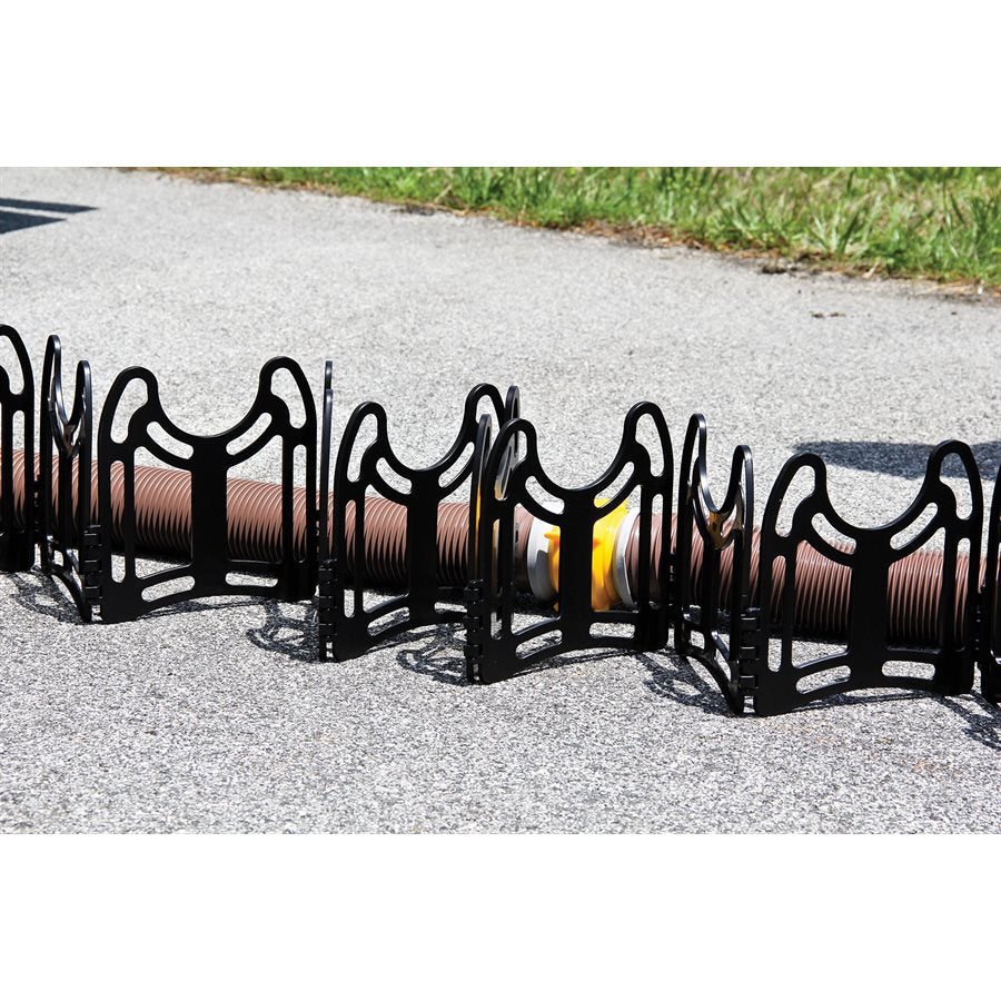 Camco Sewer Hose Support, Holds 20 ft Hose, Black - 43051