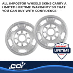 Coast2Coast Wheel Skin, 17 in, 5 Spokes, Chrome, Set Of 4 - IWCIMP84X
