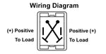 JR Products Multi Purpose Switch, 0.835 in x 1.457 in (Cutout), 0.984 in x 0.500 in (Switch), Black - 13865