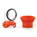 Camco Sewer Hose Connector, Translucent Bayonet Elbow Fitting With 4-in-1 Adapter - 39736