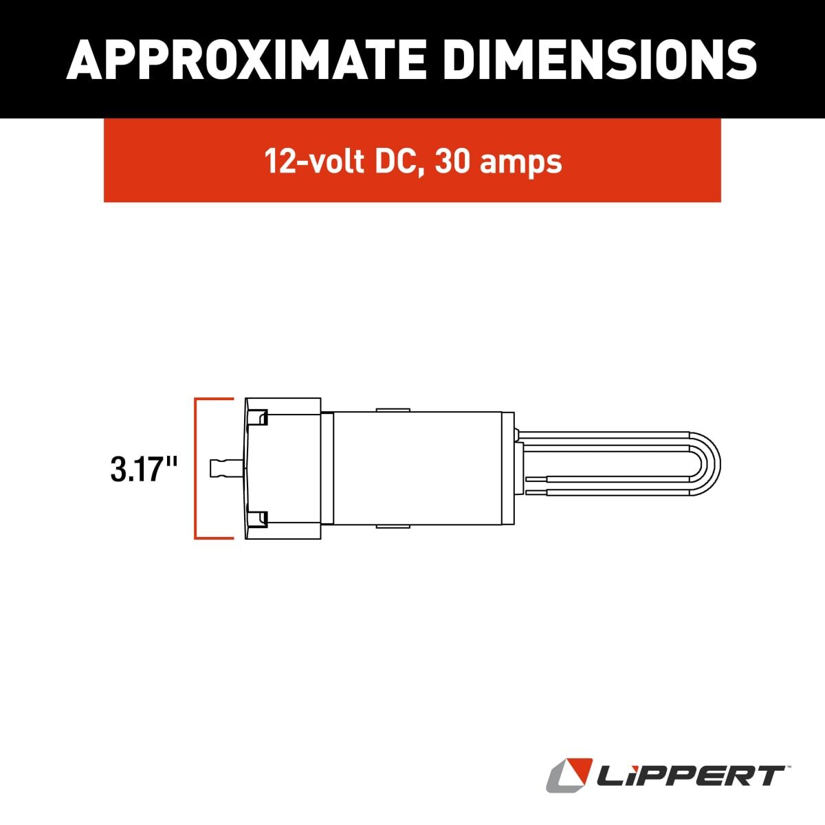 Lippert Slide Out Motor, 9000 RPM, 18:1 Motor - 125802