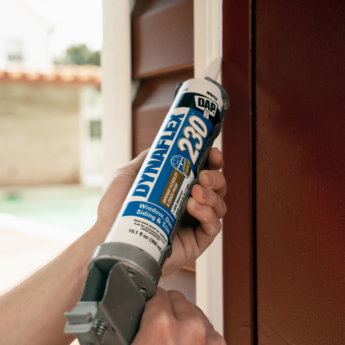 DAP Caulk Sealant, Dynaflex 230, Compatible With Wood/Aluminum/Vinyl/Glass, 10.1 oz Cartridge - 7079818304