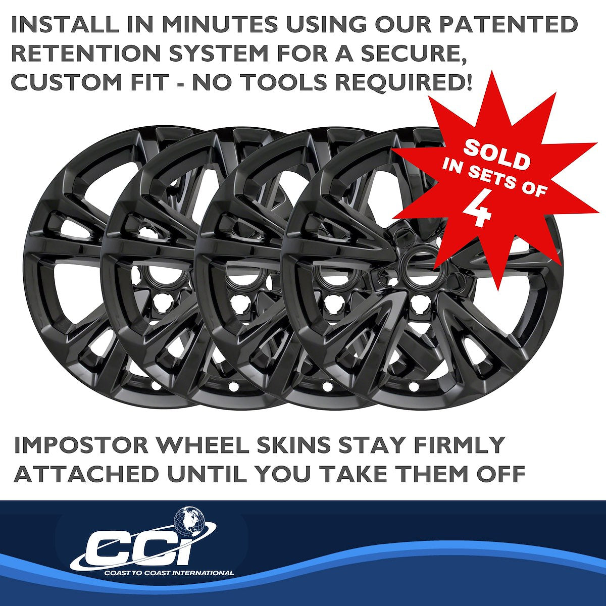 Coast2Coast Wheel Skins & Styled Wheel Covers IWCIMP384BLK product image 4