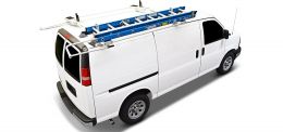 Holman Ladder Rack, EZ Drop Down Series, White, Steel - 4TLSDD