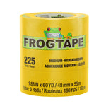 Shurtape Masking Tape, FrogTape 225, 1.88 in Width x 60 Yard Length, Rubber Adhesive With Fine Structured Crepe Backing, Set Of 3 - 105322