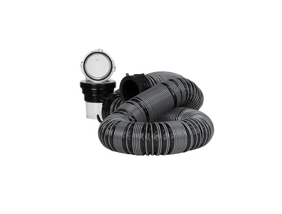 Valterra Sewer Hose, 15 ft Extended Length, 53 in Compressed Length, 3 in Diameter - D04-0650