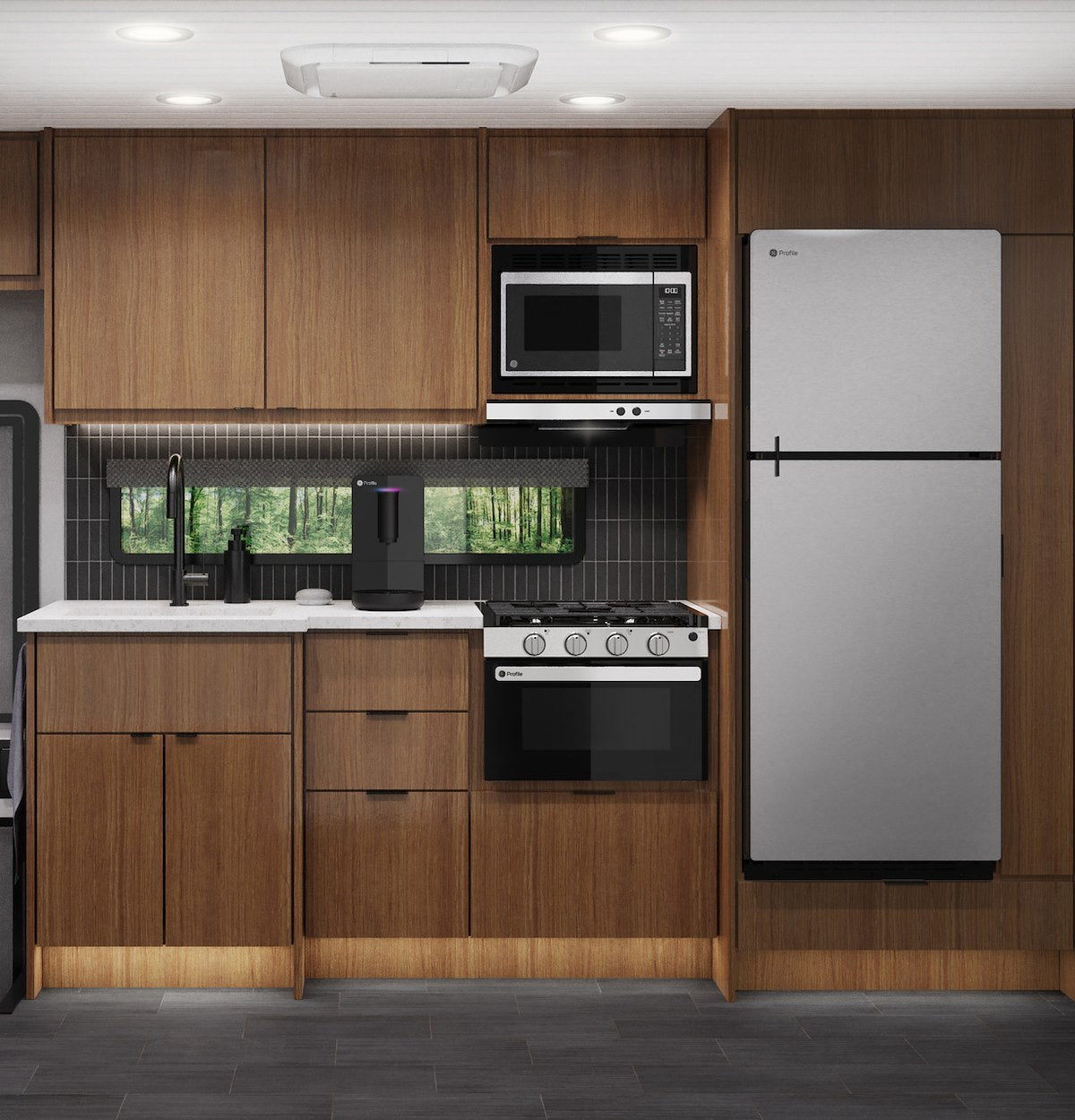 GE Appliances Refrigerator, Dual Compartment 2 Door Refrigerator With Top Freezer, 9.8 Cubic ft, 13.5 amp/12 V DC - PPV10R5YRSS
