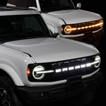 Putco Emblem, Amber/White LED, Matte Black Finish, IP69K Rated - 92852