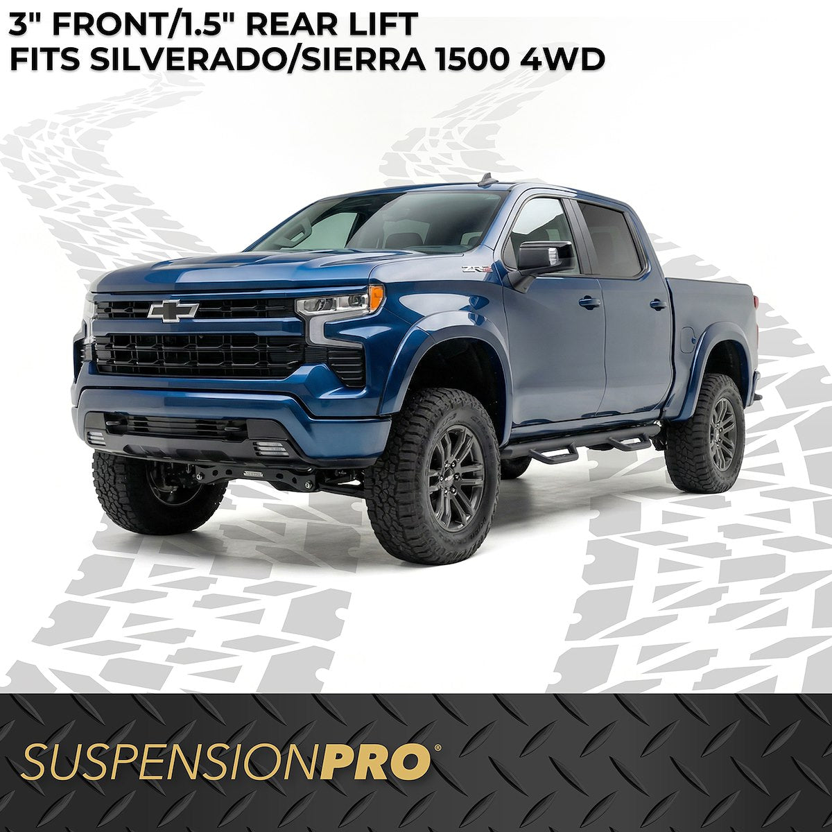 Suspension Pro Lift Kit Suspension, 3 in Front Lift, 1-1/2 in Rear Lift, Black Components - G30SL1