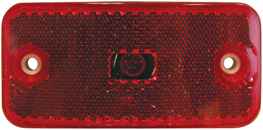 Peterson Manufacturing Clearance Light, Incandescent, 3-7/8 in Length x 1-7/8 in Width x 3/4 in Height, Red Lens - V2548R