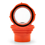 Camco Sewer Hose Connector, Translucent Bayonet Elbow Fitting With 4-in-1 Adapter - 39736