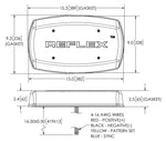 Ecco Electronic Warning Light, 15 in Length x 9 in Width x 2-1/2 in Height, Reflective And TIR Optic LED Module, Amber LED/Lens - 5590A