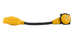Camco Power Cord Adapter, 30 amp Female To 30 amp Male, 90 degree, 30 amp - 55522