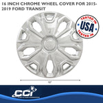 Coast2Coast Wheel Cover, 16 in, 5 Split Spoke, Chrome Plated, Set Of 4 - IWC51216C