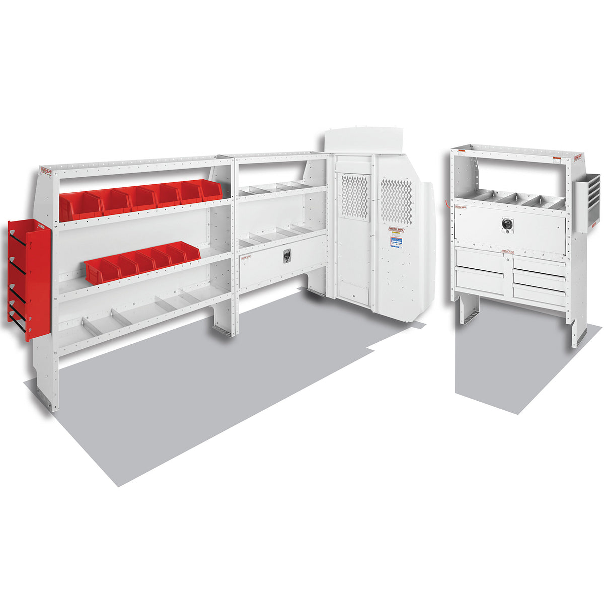 Weather Guard Van Storage System Kit, White - 600-8414L