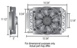 Derale Fluid Cooler, 15-3/4 in Width X 11-1/2 in Height X 5 in Depth, 16 Passes, -6 AN Inlet - 13700