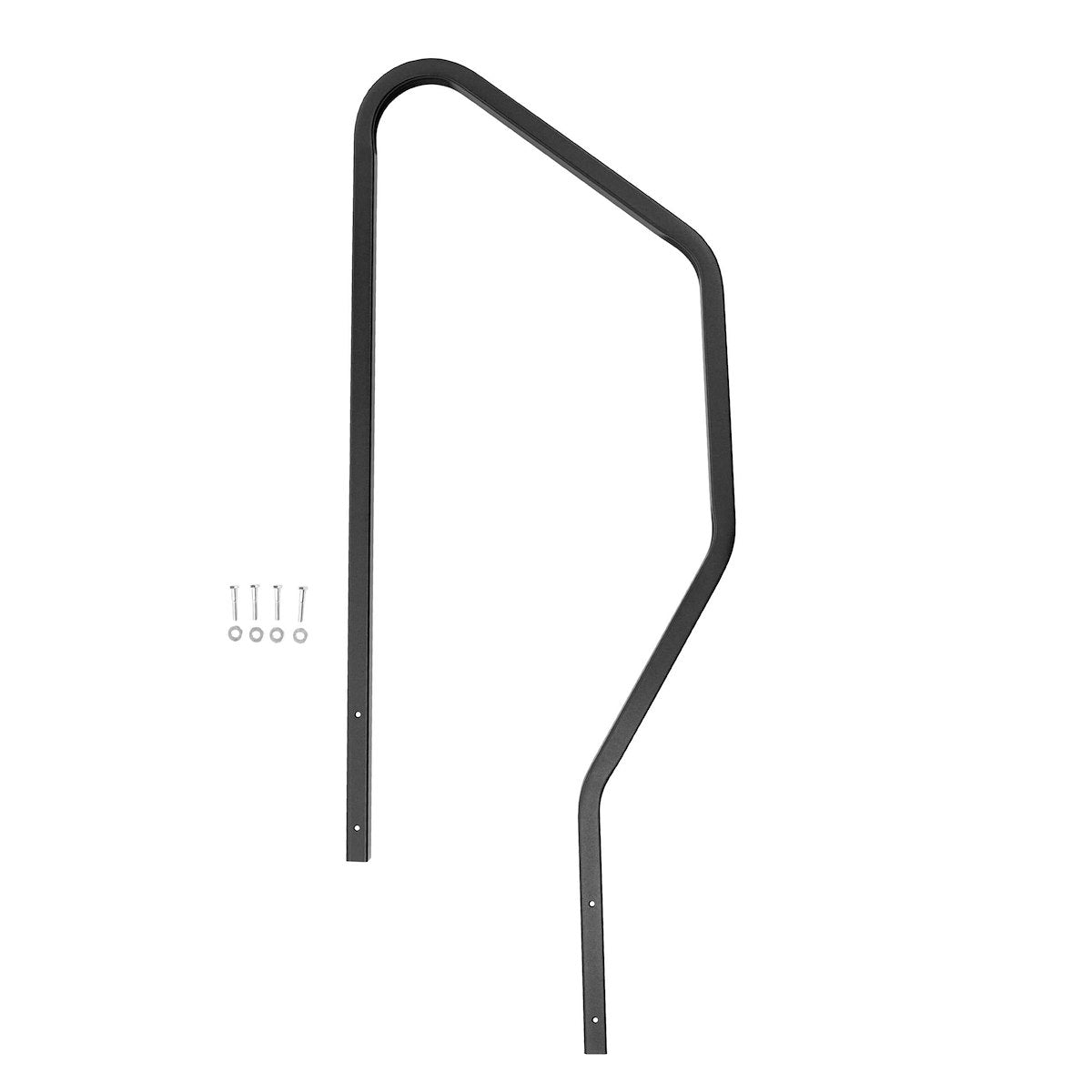 MOR/ryde Entry Step Hand Rail, Use With 1st Generation StepAbove 4 Step RV Steps, Black - STP214-006H