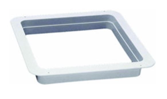 Heng's Industries Roof Vent Trim Ring, For 14 in x 14 in Openings, 2-1/8 in Vertical Leg, White - 90091B