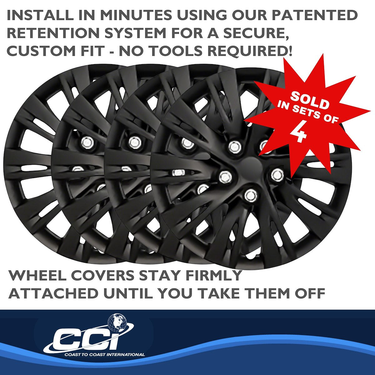 Coast2Coast Universal Wheel Covers IWC103716BLK product image 4
