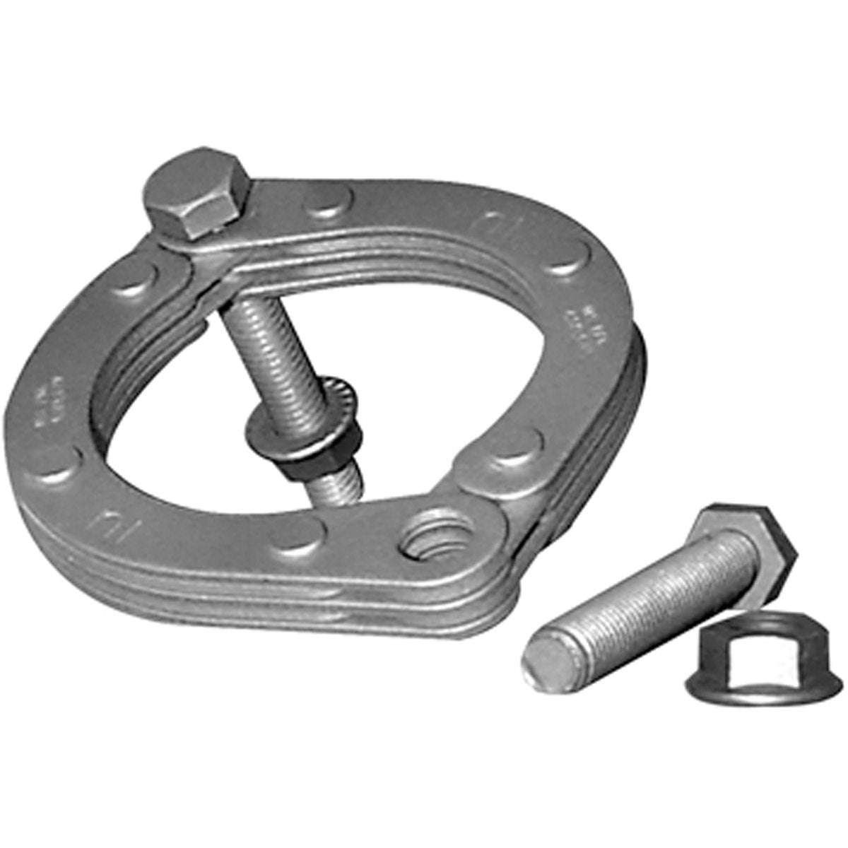 Nickson Exhaust Pipe Flange, 2-1/4 in Diameter To 2-1/2 in Diameter, 2 Bolt Count, Steel - 17149