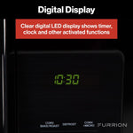 Furrion Microwave Oven, 1.5 Cubic ft Capacity, 900 Watts Cooking Power/1500 Watts Input Power, 120 V AC - FMCM15A-BL