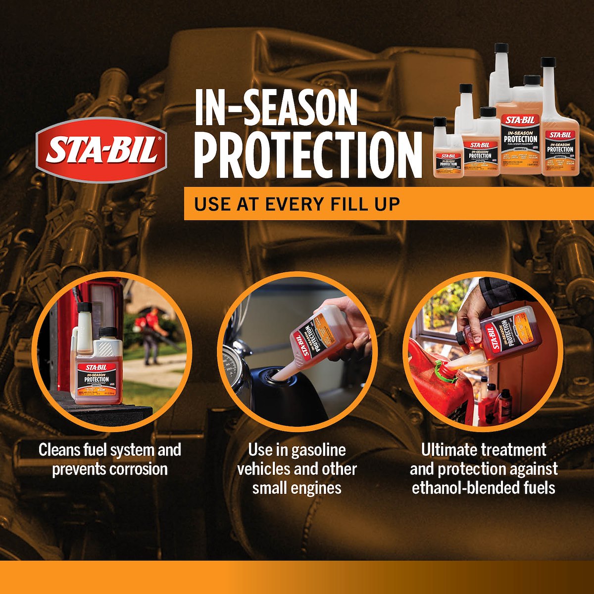 Sta-Bil Fuel Additive, Treats Up To 50 gal, 10 oz Bottle - 22264
