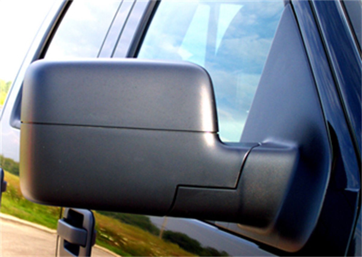 CIPA USA Exterior Towing Mirror, 4-1/4 x 6-3/4 in Mirror, Extends 15 in, Black, Set Of 2 - 11800