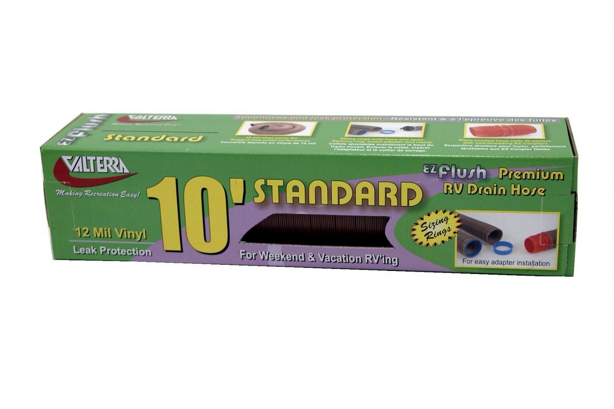 Valterra Sewer Hose, 10 ft Extended Length, 15 in Compressed Length, 3 in Diameter - D04-0015