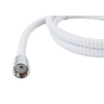 Camco Shower Head Hose, 60 in Length, Fits Standard 1/2 in Shower Arm, White - 43717