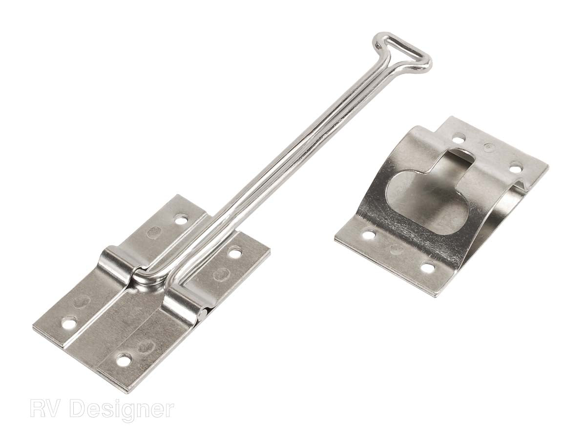 RV Designer Door Holder, 6 in Length, Stainless Steel - E226