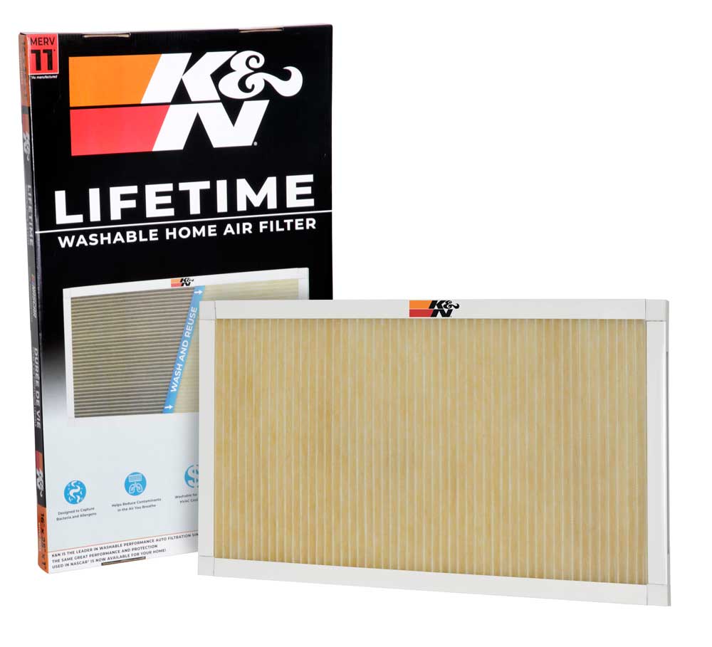 K&N Air Filter, 24.6 in Length x 15.6 in Width x 1 in Width - HVC-11625
